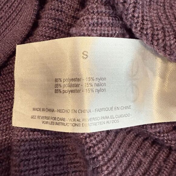Ella Moss Kaylan Ribbed Knit Sweater Lilac Purple V-neck Size Small - Picture 5 of 11
